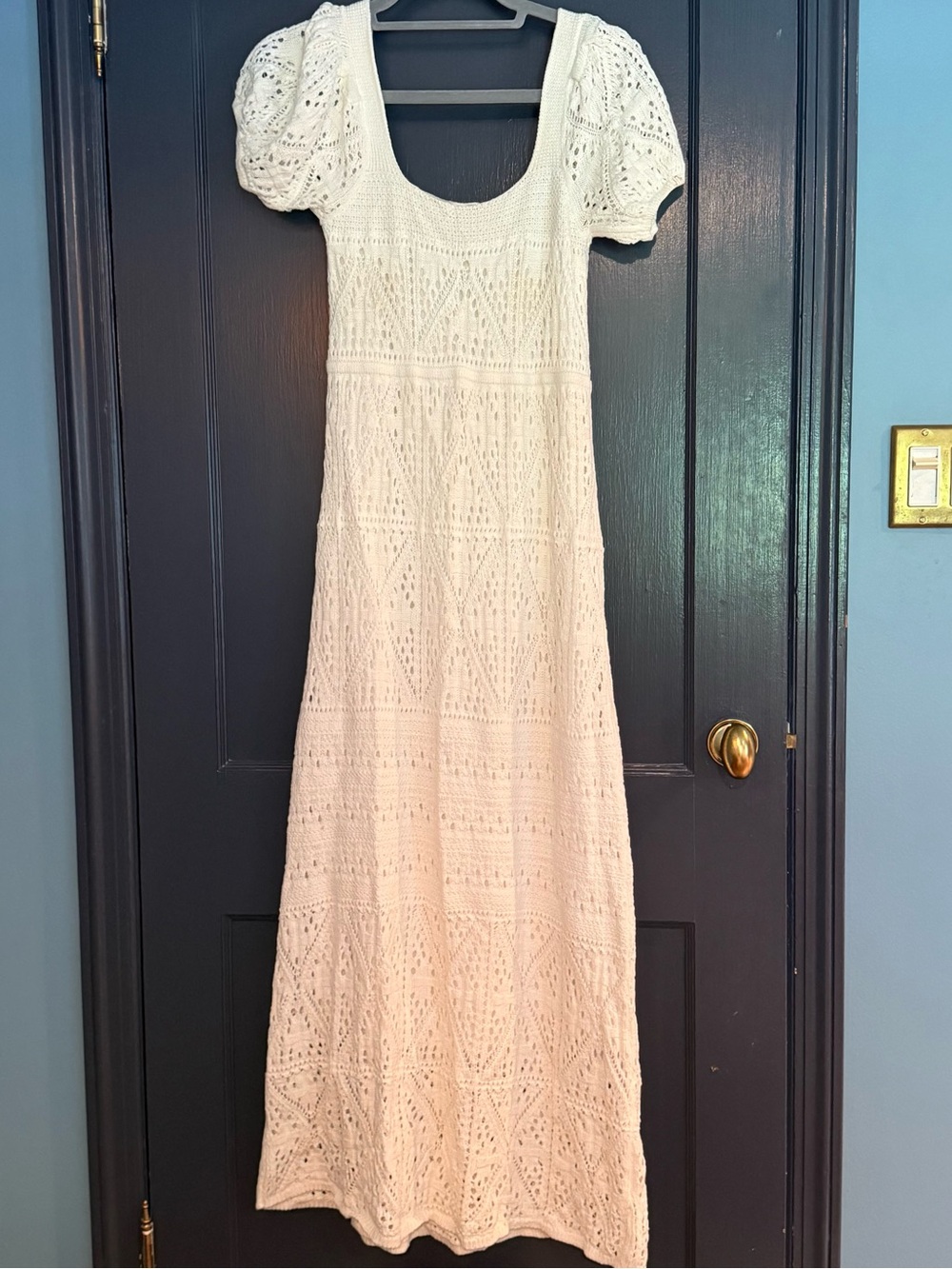 White Crochet Maxi Dress